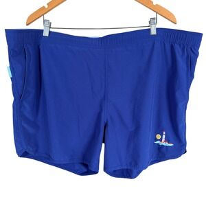 Bonobos Swim Trunks Mens XXL Blue Lighthouse Embroidered 5 Inch Inseam